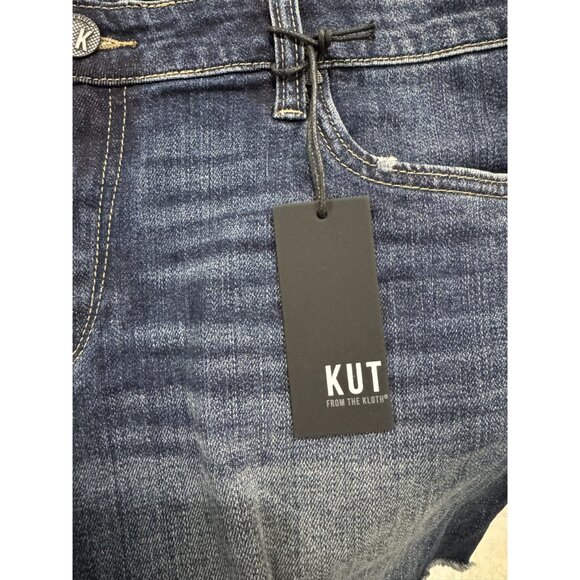 KUT From The Kloth Women Dark Blue Jean Short 10 - Picture 6 of 6